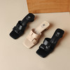 法式简约黑色方头，中跟一字半拖鞋NX-m1583 商品缩略图3