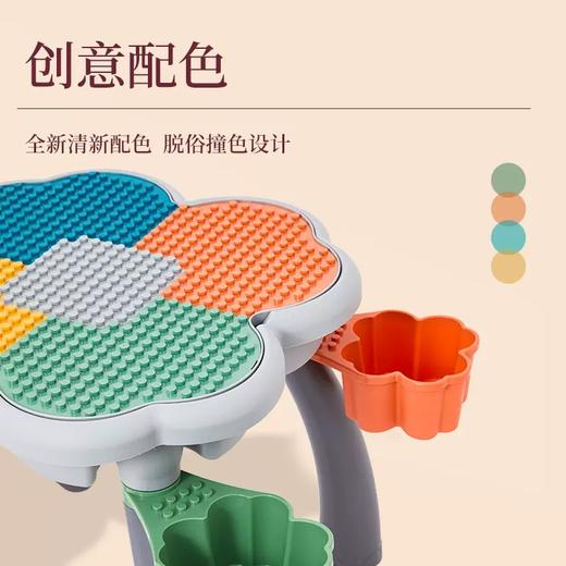 Toyroyal日本皇室儿童积木桌子多功能大颗粒男孩女孩益智力拼装玩具桌宝宝动脑学习TRY-88701 商品图1