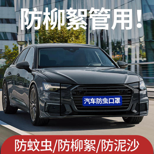 【专业水箱防护网！汽车水箱防护网防柳絮杨絮网飞虫灰尘网】透气强，弹力绳挂钩拆卸快捷，无需贴胶，不残留胶痕，不怕暴晒不易变形，小车用防虫网杨棉网过滤网夏日  粉丝专属 商品图1