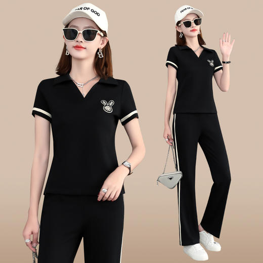 夏季新款，洋气短袖长裤显瘦两件套运动装WH-Z2317 商品图1