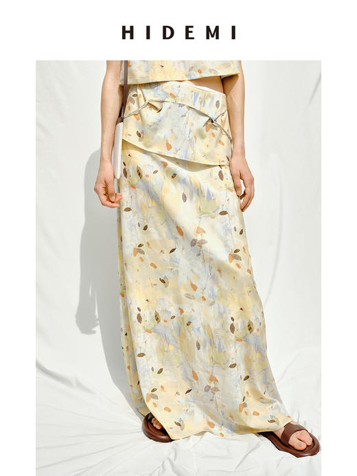 HIDEMI 度假系列“夏日捕梦”限定款手绘印花设计感飘逸吊带连衣裙 商品图7