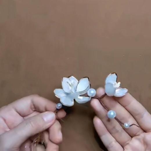 白玉兰发梳 古风发簪发钗发夹发梳u钗木簪汉服古风配饰明制头饰 商品图4