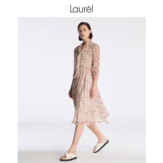 【环保真丝】Laurel劳芮 趣味图案飘带领连衣裙LWL342Y12500 商品图8