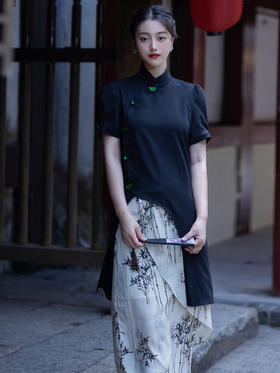 【服装鞋包】夏季法式国风复古新中式改良旗袍长短款气质短袖连衣裙