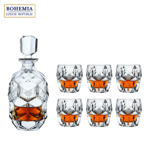 捷克进口BOHEMIA 波西米亚水晶玻璃 洋酒杯酒樽酒具套装家用轻奢 商品图0