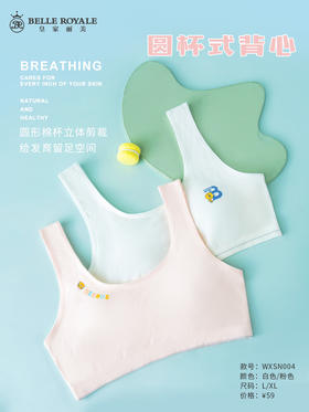 少女内衣二阶段初中蚕丝内里透气学生少女发育期文胸 YXMX012