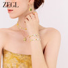 ZEGL设计师轻松春日系列小黄花串珠项链女双层叠戴人造珍珠锁骨链 商品缩略图3