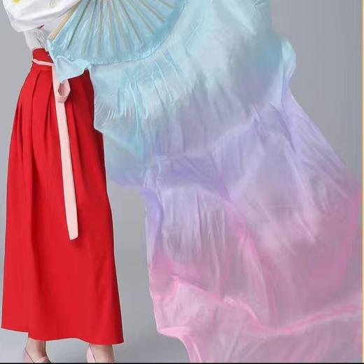 跳舞扇梦幻彩色、加长浅色渐变长绸扇古典舞广场舞 商品图8