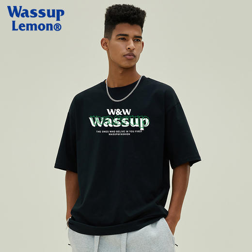 【柔软舒适 挺括有型 3件99元】Wassup 240g重磅纯棉潮流款情侣短袖（选三件加入购物车一起付款） 商品图2