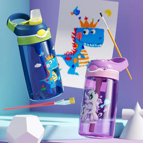 【拍一赠四】格非尔儿童吸管水杯450ml 免费刻字