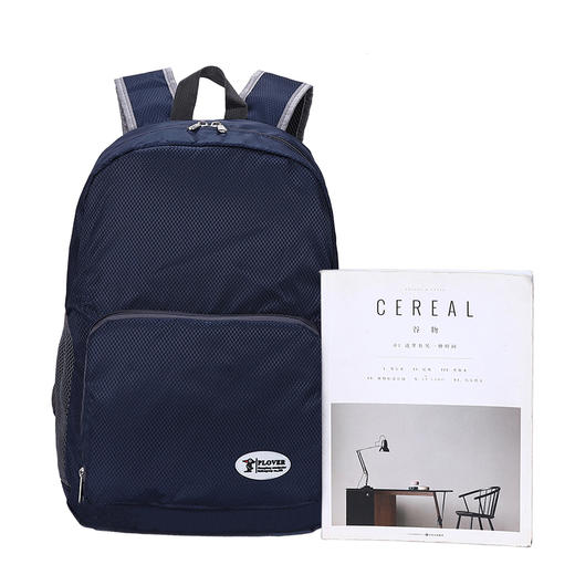 【自营】PLOVER香港啄木鸟可折叠双肩背包GD3612-L 深蓝色 商品图2