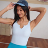 【3~5天发货】跃牌【美度空间】系列  运动内衣中强度FPS螺纹半固定杯健身文胸V领跑步背心WX1508（一体式胸垫） 商品缩略图2