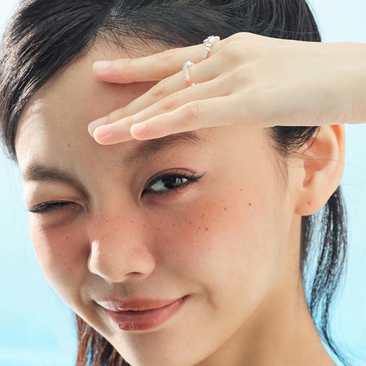 ZEGL设计师多巴胺小彩串淡水珍珠戒指女生彩色串珠碎银子食指戒子 商品图1