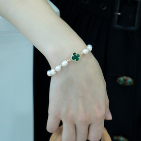 Colorvane 铜合金手链 [幸运]气质款女神手链 绿色款/红色款