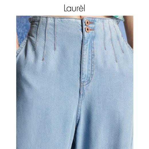 Laurel劳芮 宽松直筒修身显瘦垂感牛仔裤LWL342K07300 商品图5