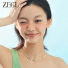 ZEGL设计师冰透小彩串叠戴碎银子项链女双层锁骨颈链 商品缩略图3