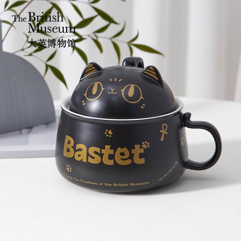 大英博物馆盖亚·安德森猫和她的朋友们系列 萌猫异形陶瓷碗泡面碗
