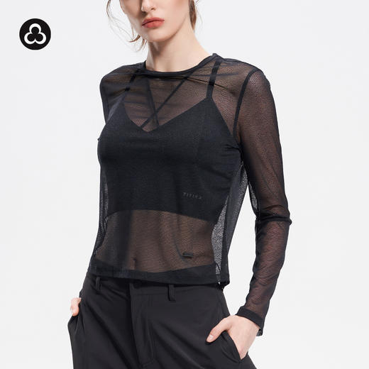 TITIKA ACTIVE瑜伽服微透网纱设计运动时尚瑜伽长袖罩衫21071 商品图0
