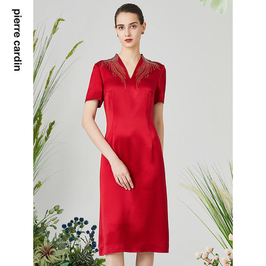 皮尔卡丹女装夏季新款端庄淑女宴会礼服连衣裙P3106D3027R0 商品图1