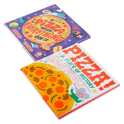 【中商原版】Pizza 比萨饼主题系列2册套装 比萨饼的故事 比萨饼上的馅料 英文原版进口图书 儿童绘本 趣味故事图画书 商品图2