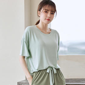 【穿出优雅】莫代尔带胸垫家居服 防凸点 家居服套装 长短裤 防凸点设计 可单穿外出