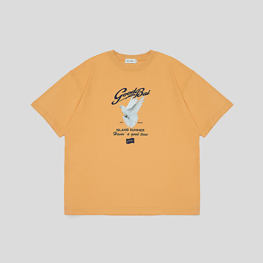 GOODBAI夏日白鸽印花oversize短袖T恤 商品图2