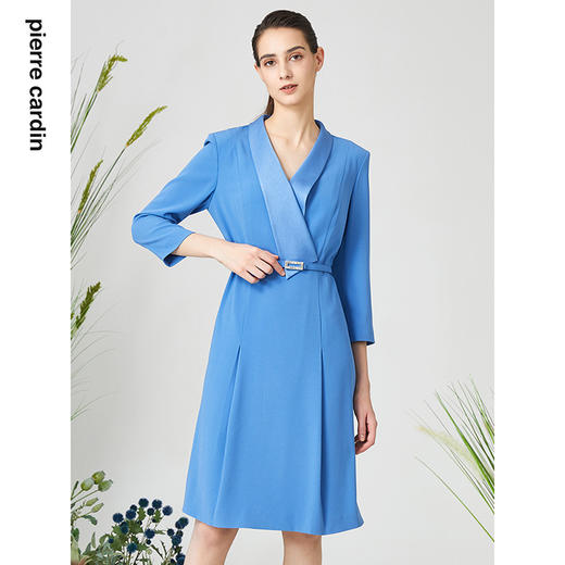 皮尔卡丹女装春季新款气质端庄轻奢修身连衣裙P3105E3055L0 商品图1