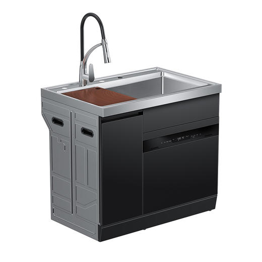 美的（Midea）洗碗机 XQ20 集成水槽 拉伸单槽 商品图2