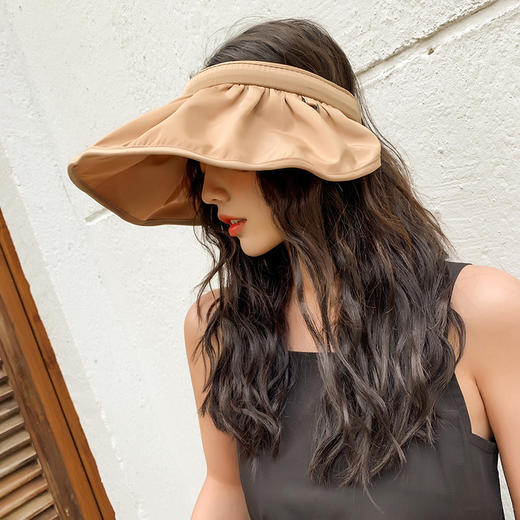 【明星同款】雾敦堡WODONBLE贝壳帽 爆款贝壳防晒帽 新型云龙纹材质 发夹式空顶帽 自带凉感 商品图6