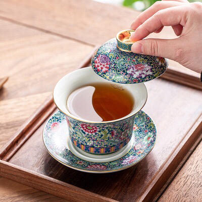 150手绘特大盖碗（下单请备注颜色） 商品图3