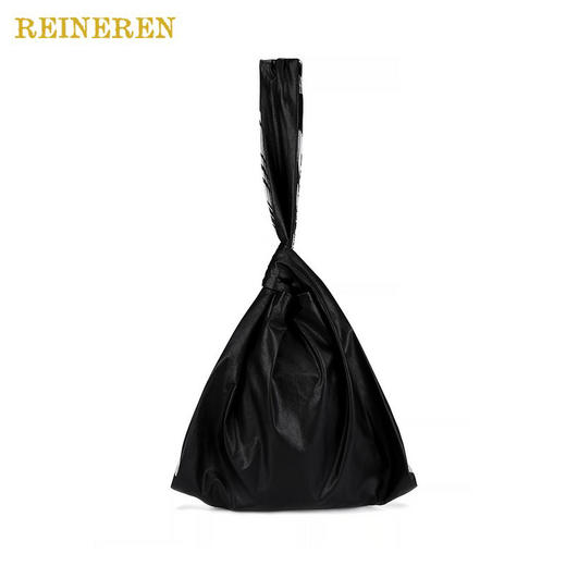 斑马纹印花压皱手提包 商品图3