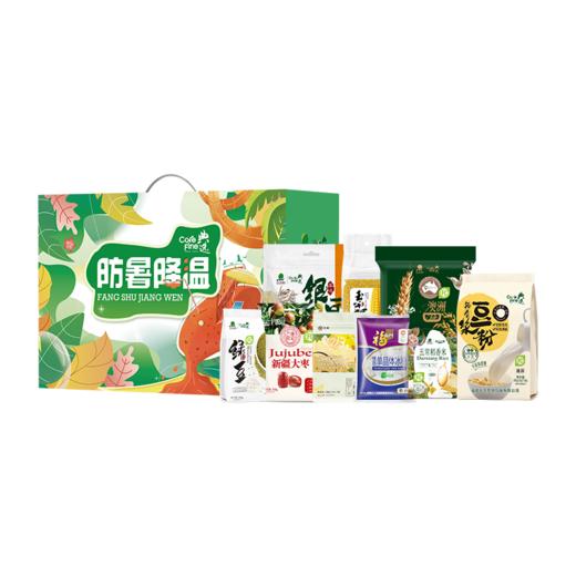 杞冠臻选|典选防暑降温大礼包C款  净含量：2938g 绿豆300g、银耳40g、新疆大枣300g、澳洲燕麦728g、冰糖350g、代用茶120g 、豆浆粉300g、玉米糁300g、五常稻香米500g 商品图4