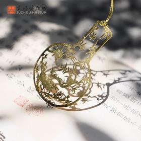 苏州博物馆 莲花碗/海棠花窗/天球瓶镂空金属书签