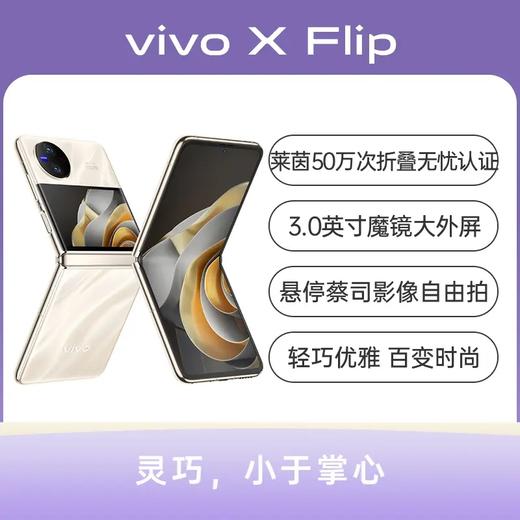 vivo X Flip 全网通5G版 绸金 12GB+256GB 商品图1