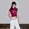 NUTH“凝视”｜复古印花T恤女夏季修身短款辣妹上衣 商品缩略图1