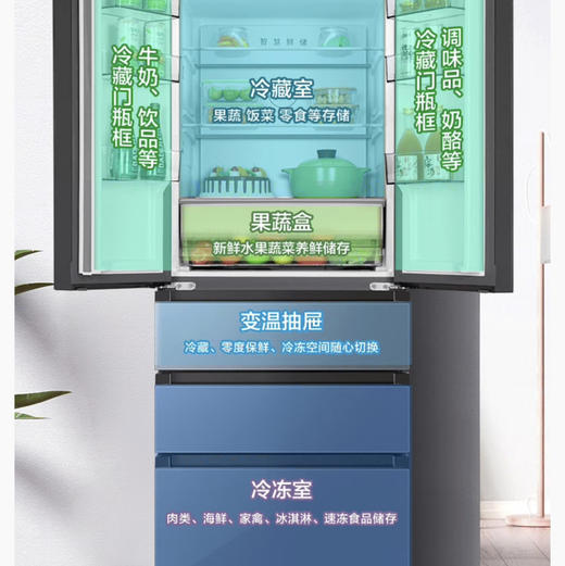 美的（Midea）冰箱 BCD-416WFGPZM(Q) 商品图6