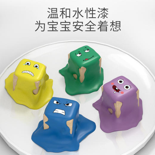 【早教益智玩具！眼力&四维大挑战】儿童木质双人对战，甄选榉木打造，温和水性漆，亲子互动，手眼协调，玩法简单，变脸表情魔方，带按铃，积木木制早教益智玩具 商品图3