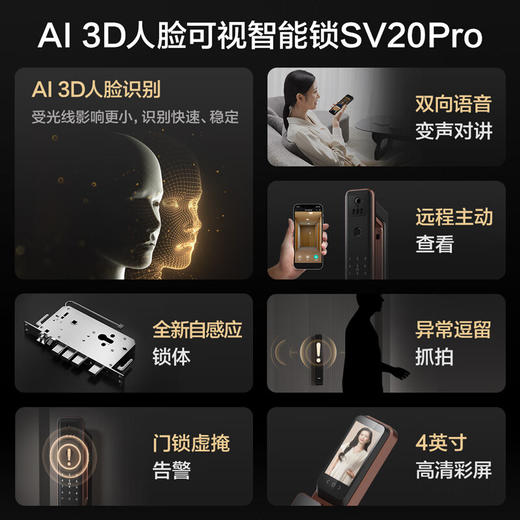 【新品热销】海尔(Haier)锁智能门锁HFA-20SV-U1（Pro） 商品图1
