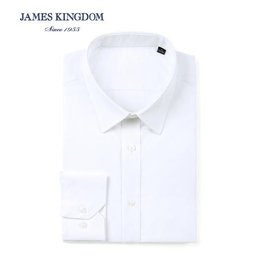 【混纺棉纤长袖】男士商务正装长袖衬衫简约百搭多色职业工装衬衣 商品图2