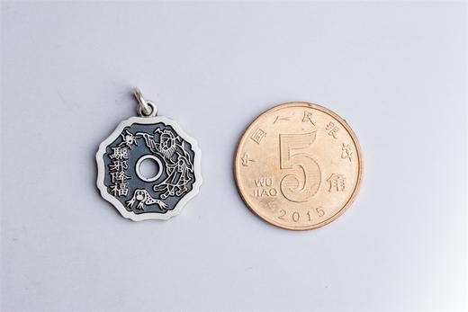 矩德泉坊 纯银手作   驱邪降福背五毒图（1.6厘米版）647 商品图8