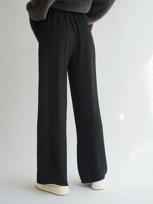 My Dearest｜7047PA  GALA ACETATE PANTS [ 松紧腰醋酸长裤 黑 / 白 ] 商品图7