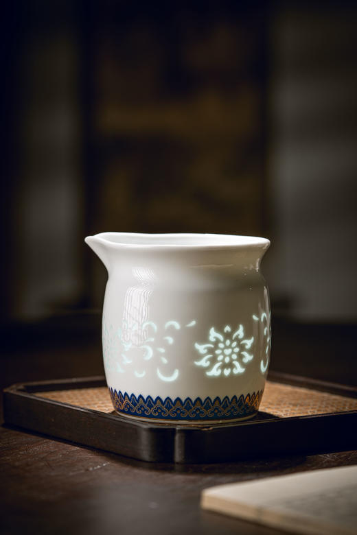 富玉 景德镇玲珑瓷组合功夫茶具鸿运连连盖碗茶具 商品图3