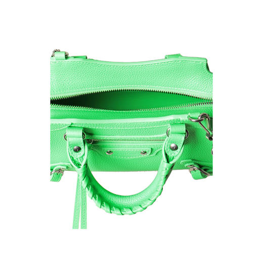 BALENCIAGA 女士荧光绿皮质Neo Classic系列小号手提斜跨包 638524-15Y4Y-3807 商品图3