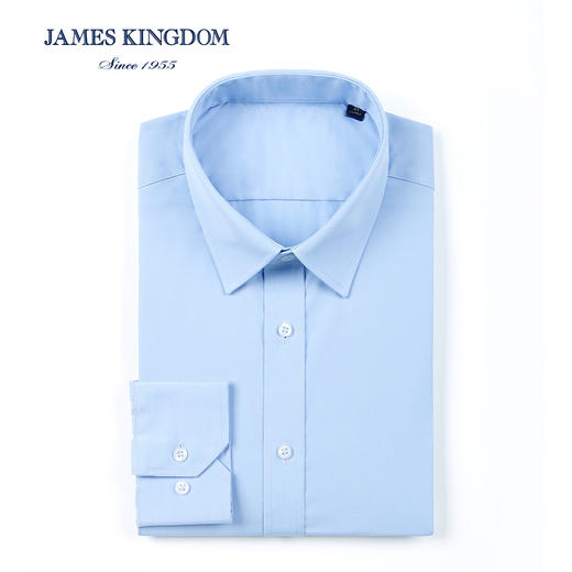 【混纺棉纤长袖】男士商务正装长袖衬衫简约百搭多色职业工装衬衣 商品图1