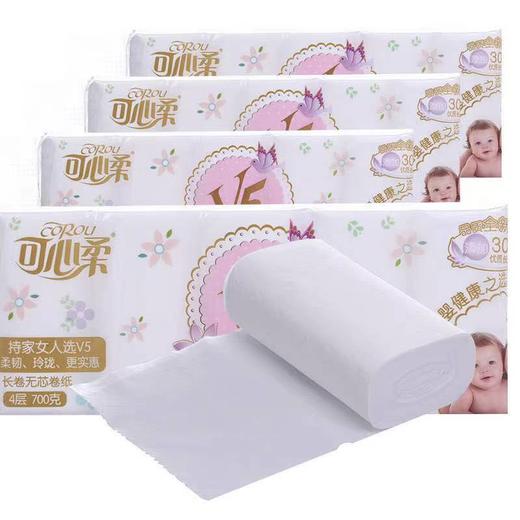 可心柔 小碎花无芯卷纸4层 700g/提*14提 商品图1