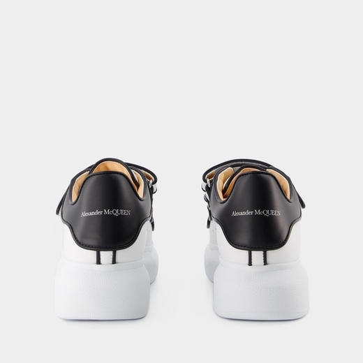 ALEXANDER MCQUEEN 亚历山大.麦昆 女士黑尾阔型三绑带休闲运动鞋 白色 721410 WHJE5 9061 商品图2