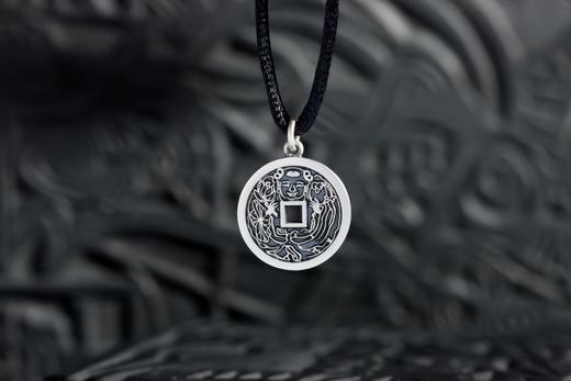 矩德泉坊 纯银手作   连年有余闲鱼纪念（1.7厘米挂扣版）654 商品图2