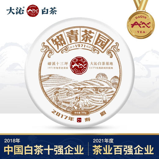 【1971年知青老茶园】大沁白茶 知青系列 2017年福鼎白茶 老寿眉饼茶 礼盒装 300g/盒（京东同款） 商品图0
