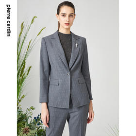 皮尔卡丹女装西服商务高级感羊毛亮葱商务上衣外套P3101U3044H0
