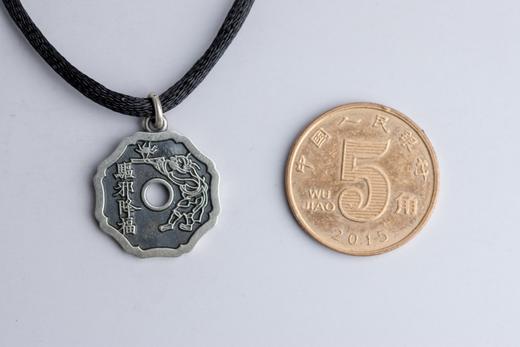 矩德泉坊 纯银手作   驱邪降福背五毒图（1.6厘米版）641 商品图6